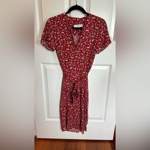 Loft Floral Midi Dress size 0